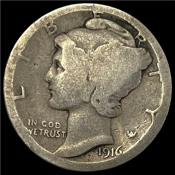 1916-D Mercury Dime NICELY CIRCULATED