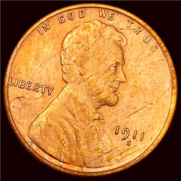 1911-S Lincoln Wheat Cent CLOSELY  UNCIRCULATED