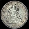 1857-O Silver Seated Liberty Quarter CHOICE  AU