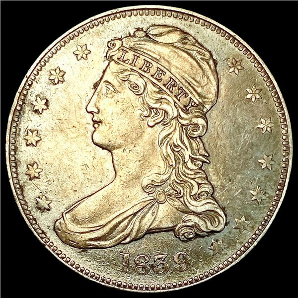 1839 Silver Capped Bust Half Dollar CLOSELY  UNCIRCULATED