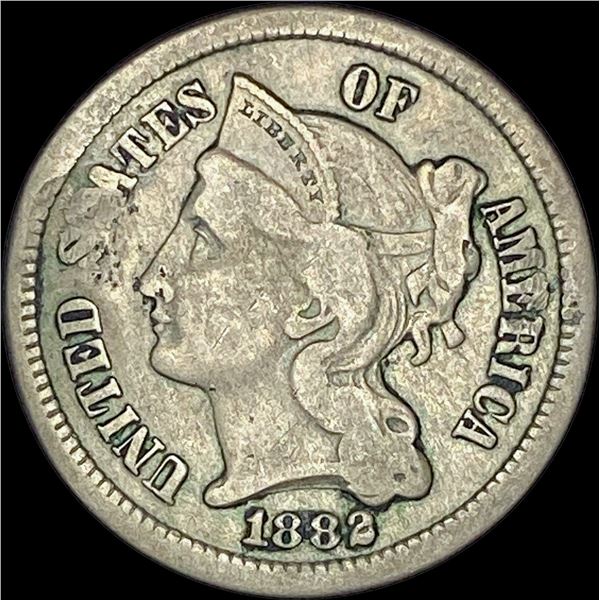 1882 Nickel Three-Cent Piece LIGHTLY  CIRCULATED