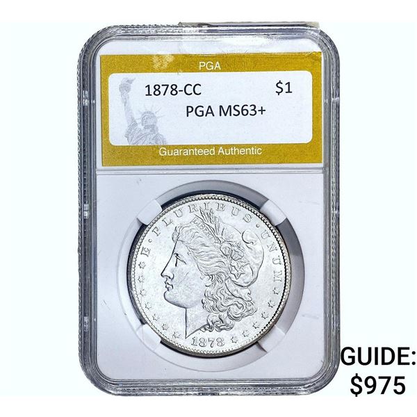 1878-CC Morgan Silver Dollar PGA MS63+