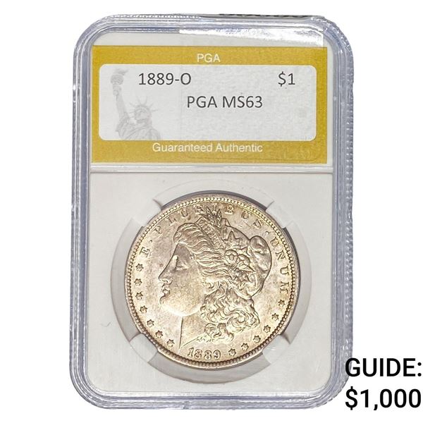 1889-O Morgan Silver Dollar PGA MS63