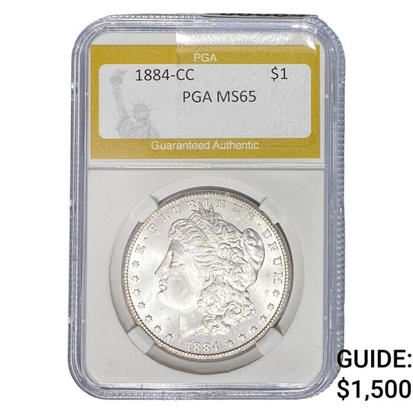 1884-CC Morgan Silver Dollar PGA MS65