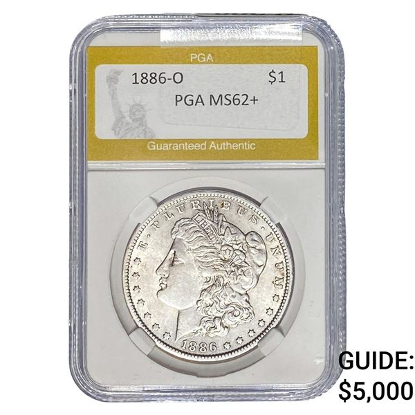 1886-O Morgan Silver Dollar PGA MS62+