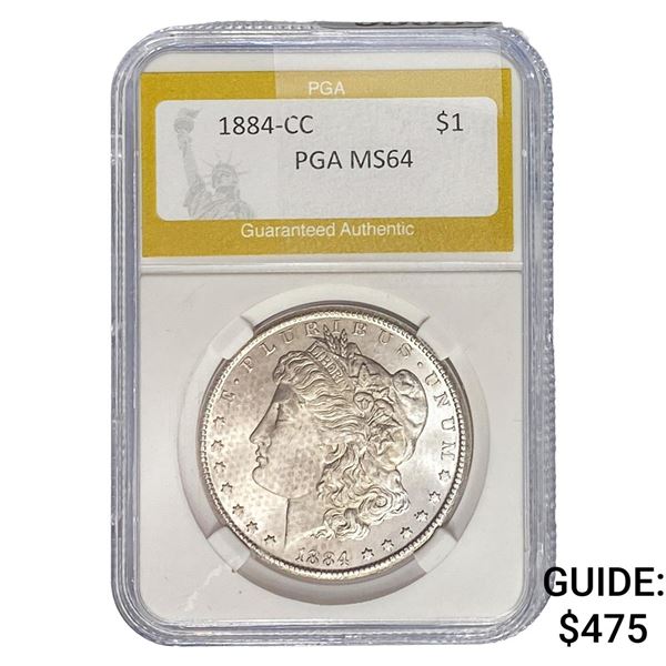 1884-CC Morgan Silver Dollar PGA MS64