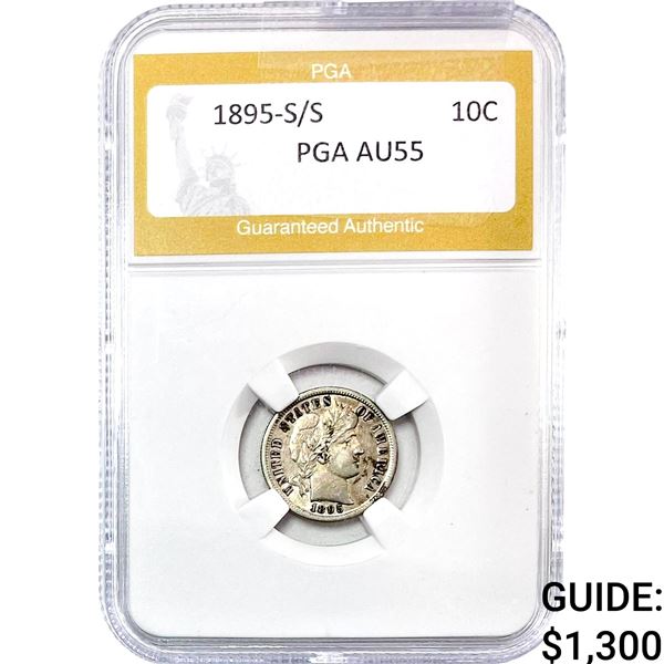 1895-S/S Buffalo Dime PGA AU55