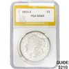 1921-S Morgan Silver Dollar PGA MS63