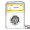 1862 Seated Liberty Quarter PGA MS63