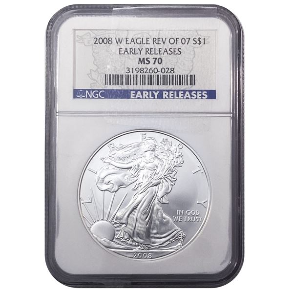 2008-W Walking Liberty Dollar NGC MS70