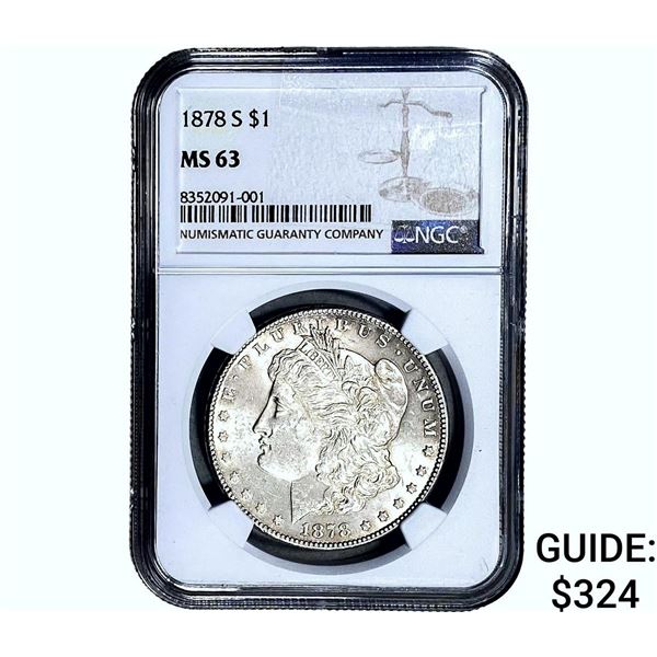 1878-S Morgan Silver Dollar NGC MS63