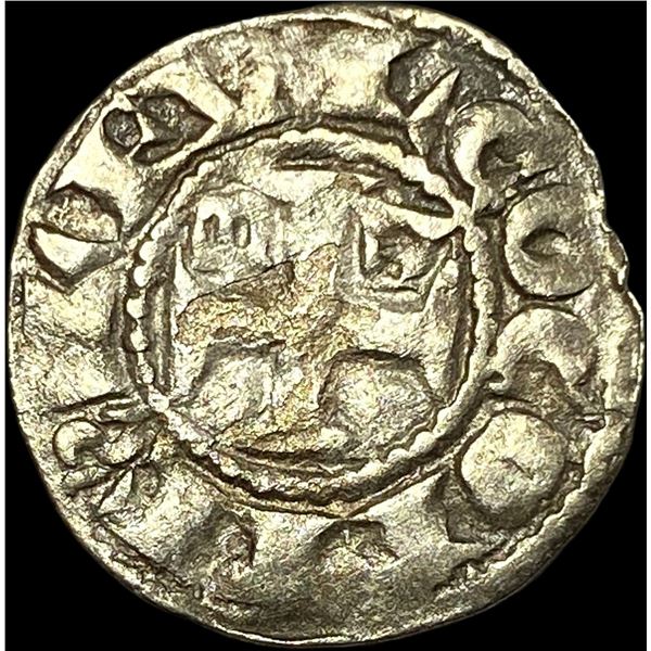 1100's Crusades France Anjou SIlver Denier NEARLY UNCIRCULATED