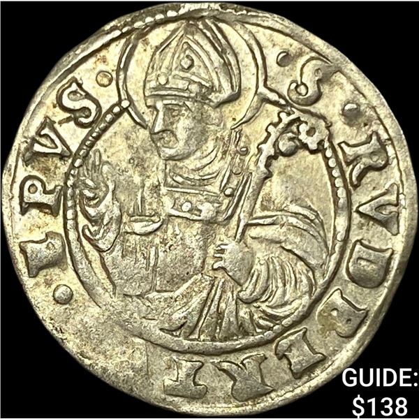1300-1450 Salzburg Silver Groshen CLOSELY UNCIRCULATED