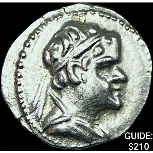 Bactia Eukratides I 170-145 BC Silver Obol CHOICE AU