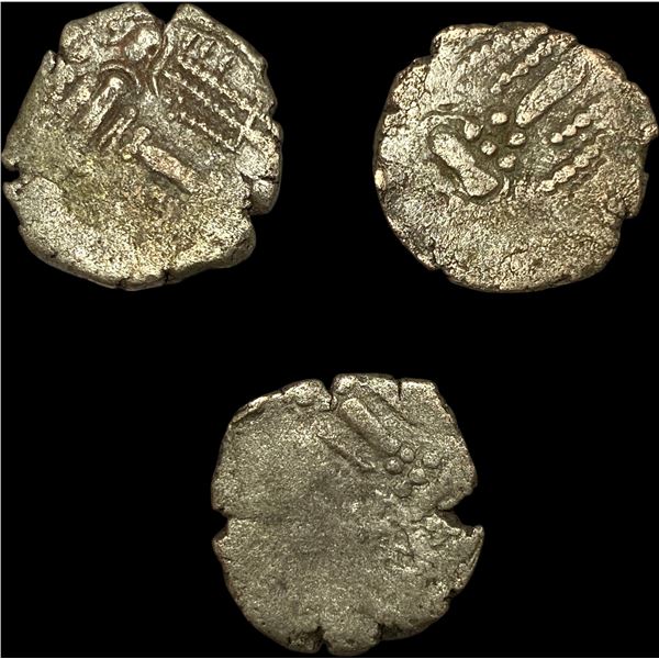 [3 Coins] Partihara Empire 780-980 AD Silver Drachm NEARLY UNCIRCULATED