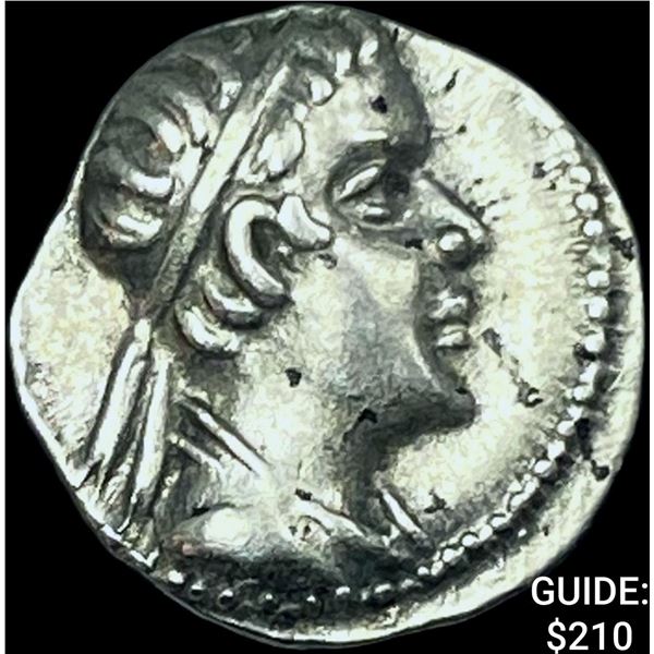 Bactria Eukratides I 170-145 BC Silver Obol CHOICE AU