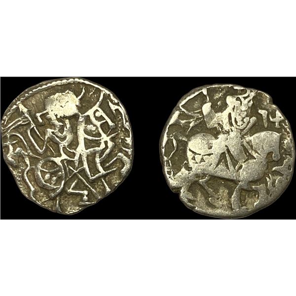 [2 Coins]700-1000 AD India Rajput SIlver JItal NEARLY UNCIRCULATED