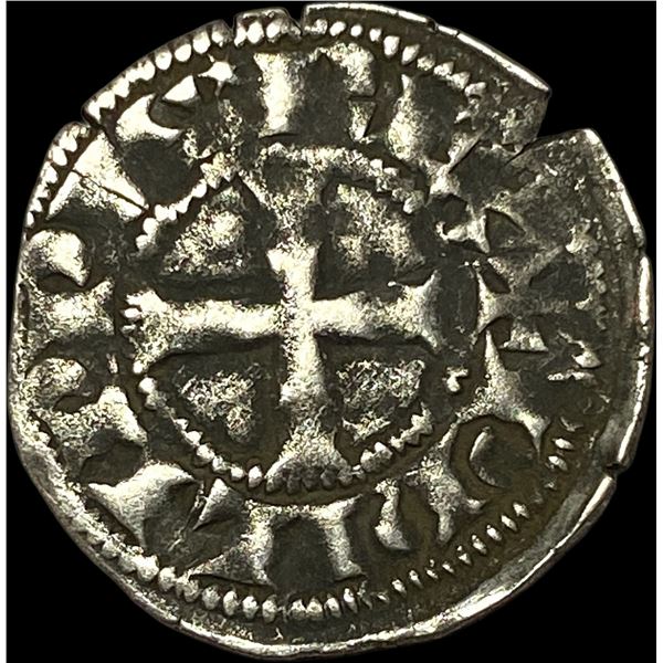 1297-1301 AD Frankish Greece SIlver Denier NEARLY UNCIRCULATED