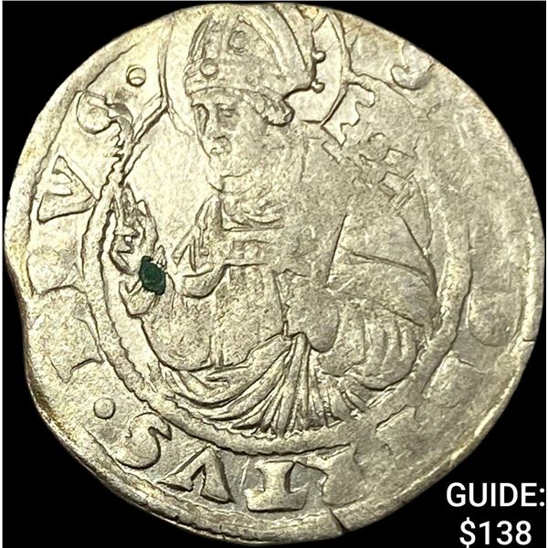 1300-1450 Salzburg Silver Groshen CLOSELY UNCIRCULATED
