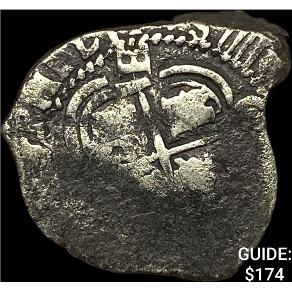 1500's-1600's Spanish Colonial SIlver Cob NEARLY UNCIRCULATED