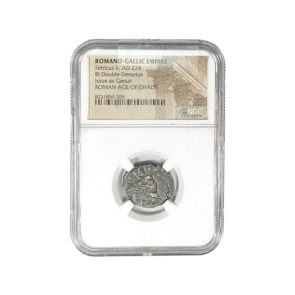 Romano-Gallic Tetricus II, AD 274 BI Dbl-Denarius NGC
