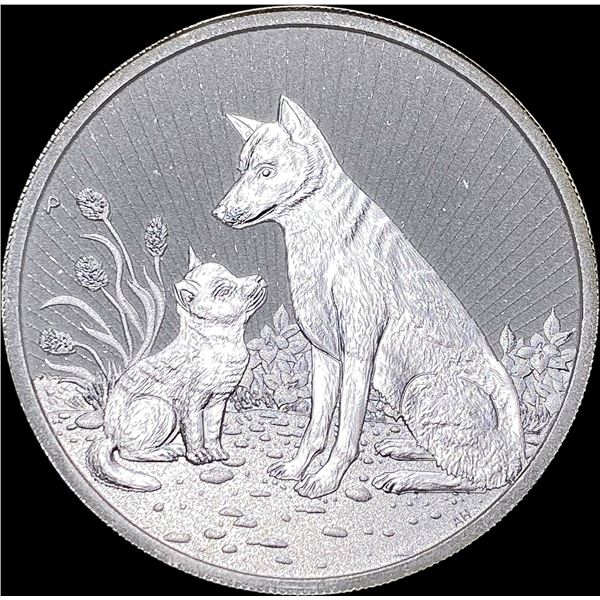 2022 2 oz Silver Australian Dingo $2 GEM BU