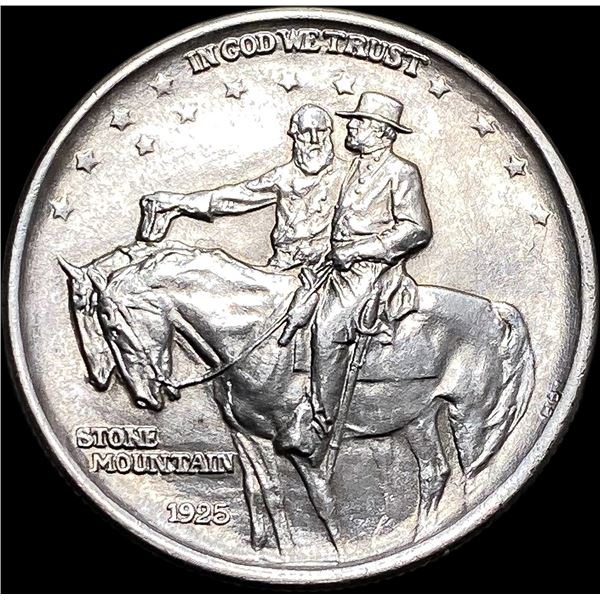 1925 Silver Stone Mountain Half Dollar CHOICE BU