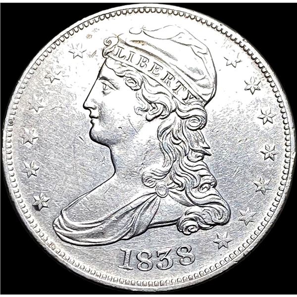 1838 Silver Half Dollar (Capped Bust) CLOSELY UNCIRCULATED