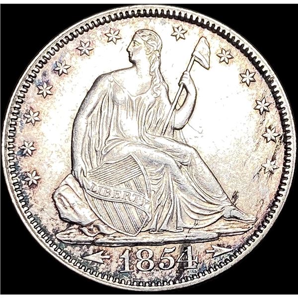 1854 Arrows Seated Liberty Half Dollar CLOSELY UNCIRCULATED