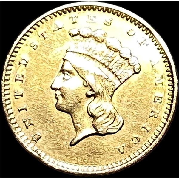 1859 Gold $1 Indian Head Type 3 CLOSELY UNCIRCULATED