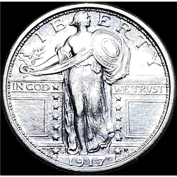 1917-S Silver Standing Liberty Quarter CLOSELY UNCIRCULATED