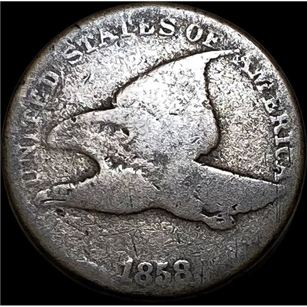 1858 Copper-Nickel Flying Eagle Cent NICELY CIRCULATED