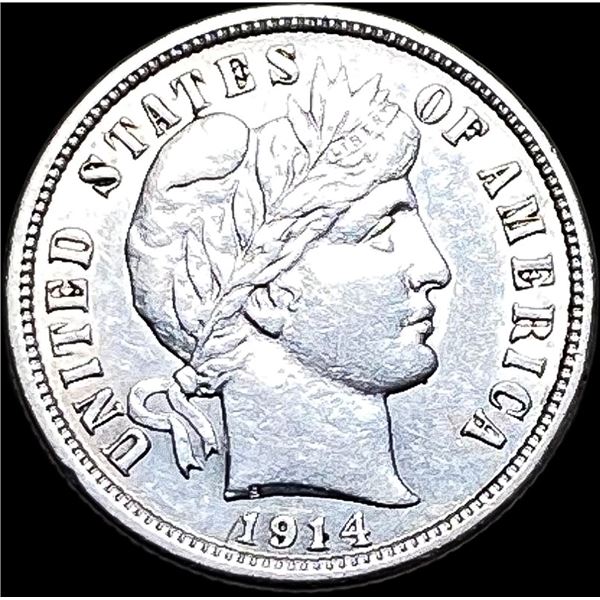 1914-D Silver Barber Dime CLOSELY UNCIRCULATED