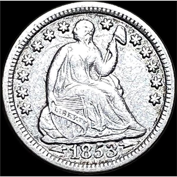 1853 Seated Liberty Silver Half Dime SUPERB GEM BU