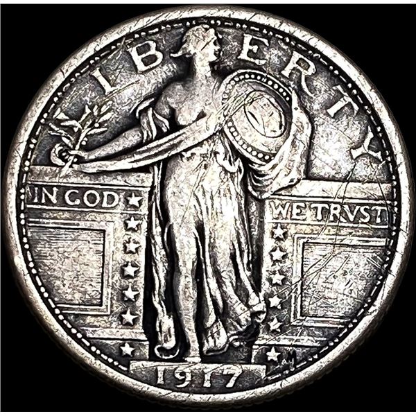 1917 Type 1 Standing Liberty Quarter LIGHTLY CIRCULATED