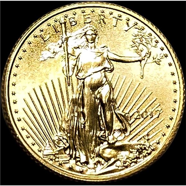2015 1/10 oz Gold American Eagle $5 SUPERB GEM BU