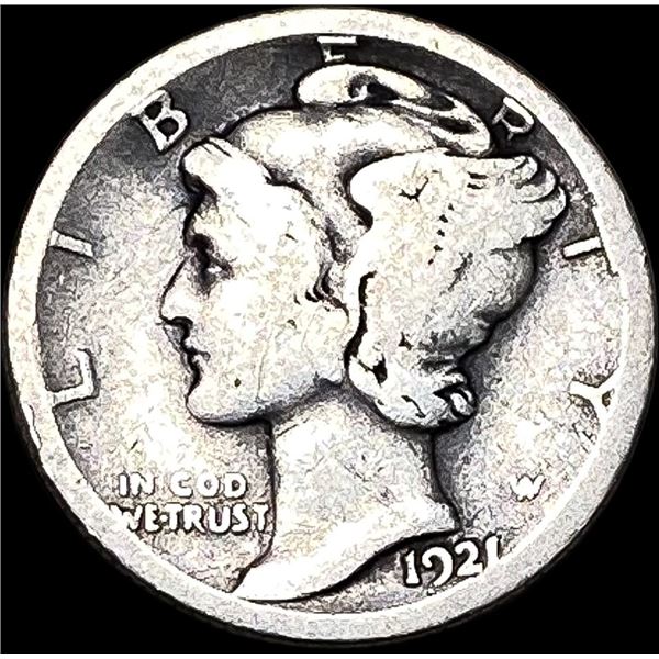 1921-D Silver Mercury Dime NICELY CIRCULATED