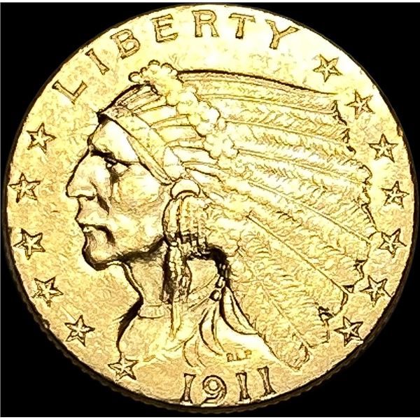 1911 Indian Head Gold $2.50 Quarter Eagle CLOSELY UNCIRCULATED
