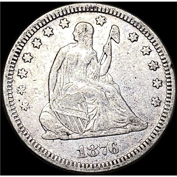1876 Seated Liberty Silver Quarter LIGHTLY CIRCULATED