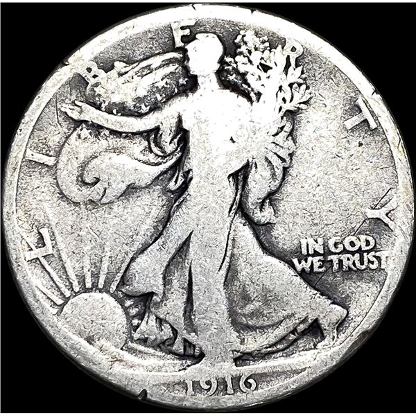 1916 Walking Liberty Half Dollar NICELY CIRCULATED