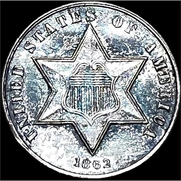 1862 Silver Three-Cent Piece UNCIRCULATED