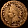 Image 1 : 1864 Bronze Indian Head Cent NICELY CIRCULATED
