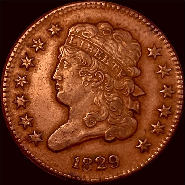 1829 Copper Half Cent CLOSELY UNCIRCULATED