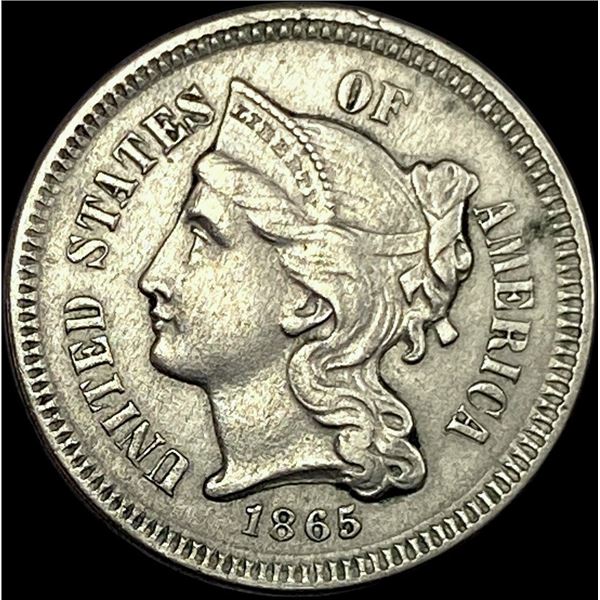 1865 Nickel Three-Cent Piece CLOSELY UNCIRCULATED