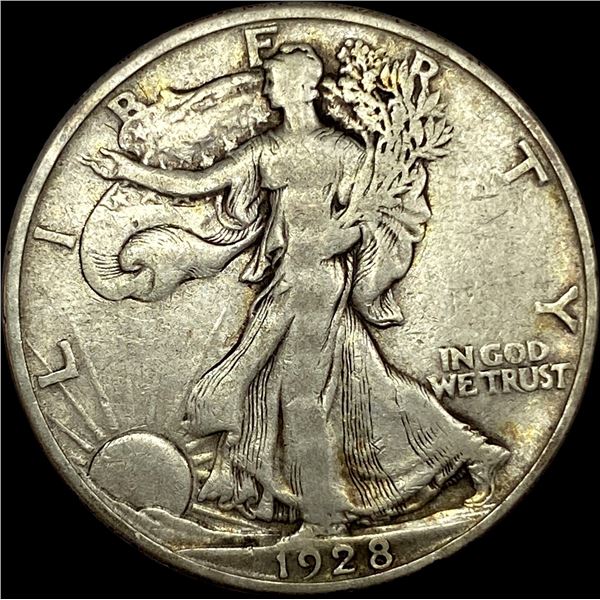 1928-S Silver Walking Liberty Half Dollar LIGHTLY CIRCULATED