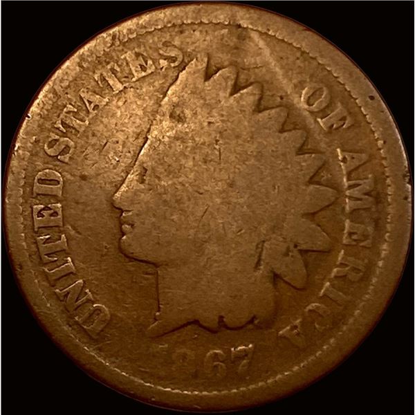 1867 Indian Head Cent NICELY CIRCULATED