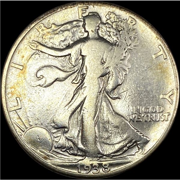 1938-D Silver Half Dollar LIGHTLY CIRCULATED