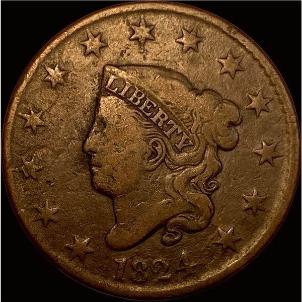 1824 Coronet Head Large Cent LIGHTLY CIRCULATED