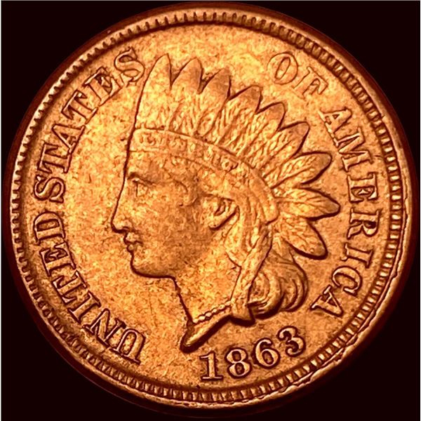 1863 Indian Head Cent CLOSELY UNCIRCULATED