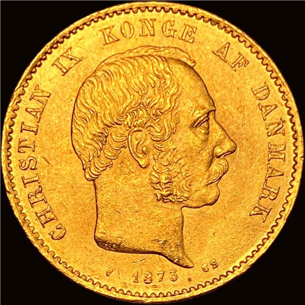 1873 Denmark Gold 20 Kroner Christian IX SUPERB GEM BU